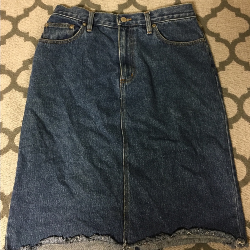 High Waisted Jean Skirt